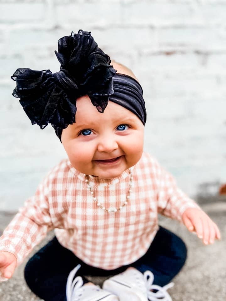 Black Ruffled Headband