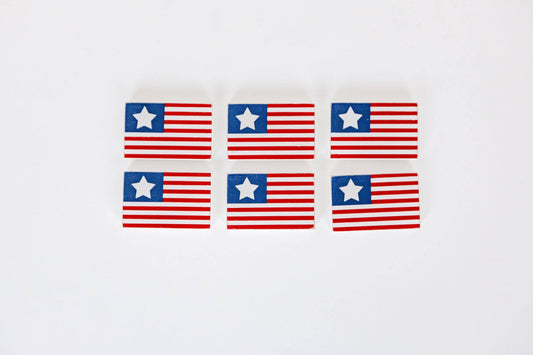 Flag Tiles 3x2 wood shape s/6 for our LETTERBOARDS and Ledgies
