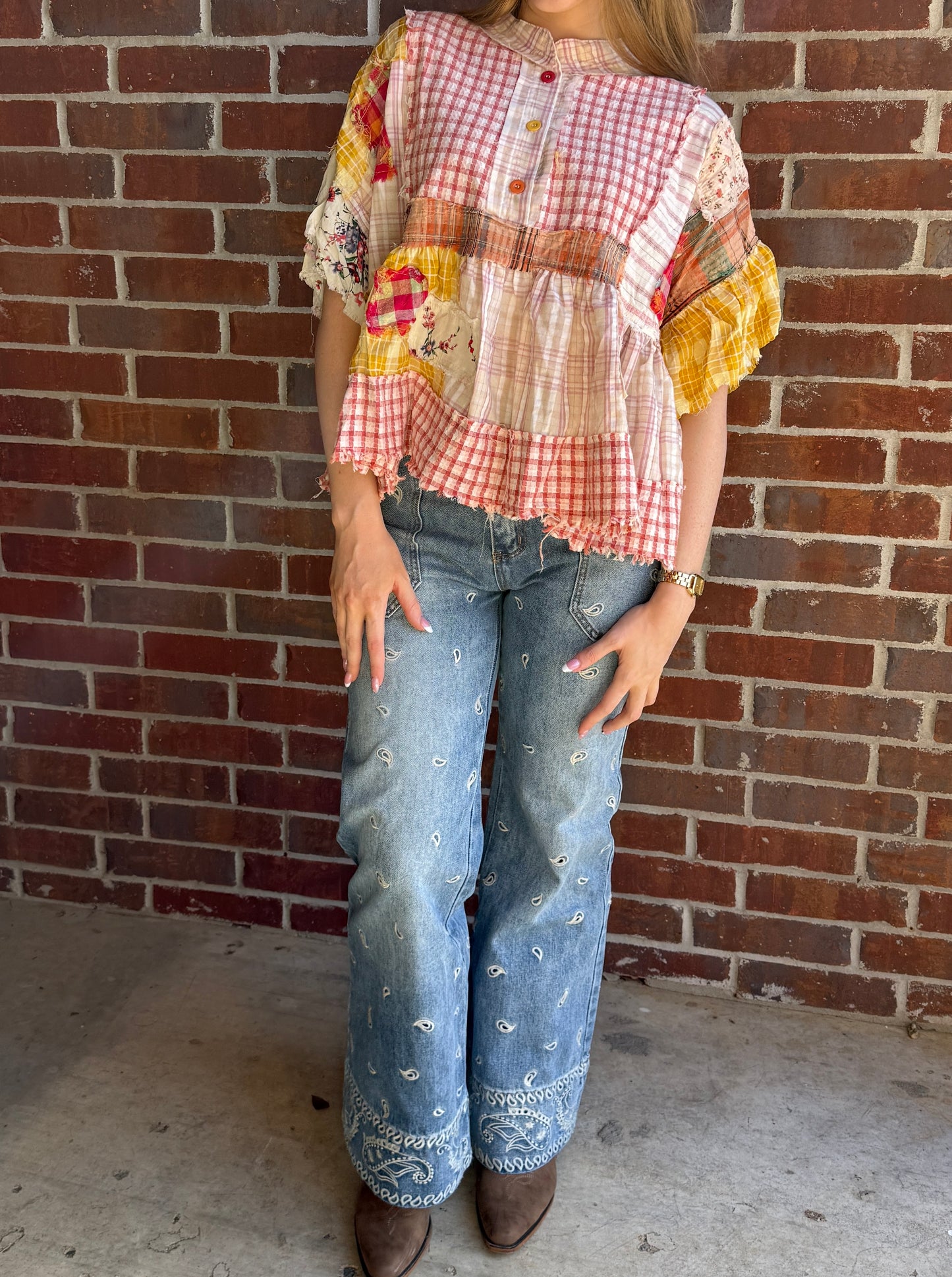 All Over Paisley Denim Jeans