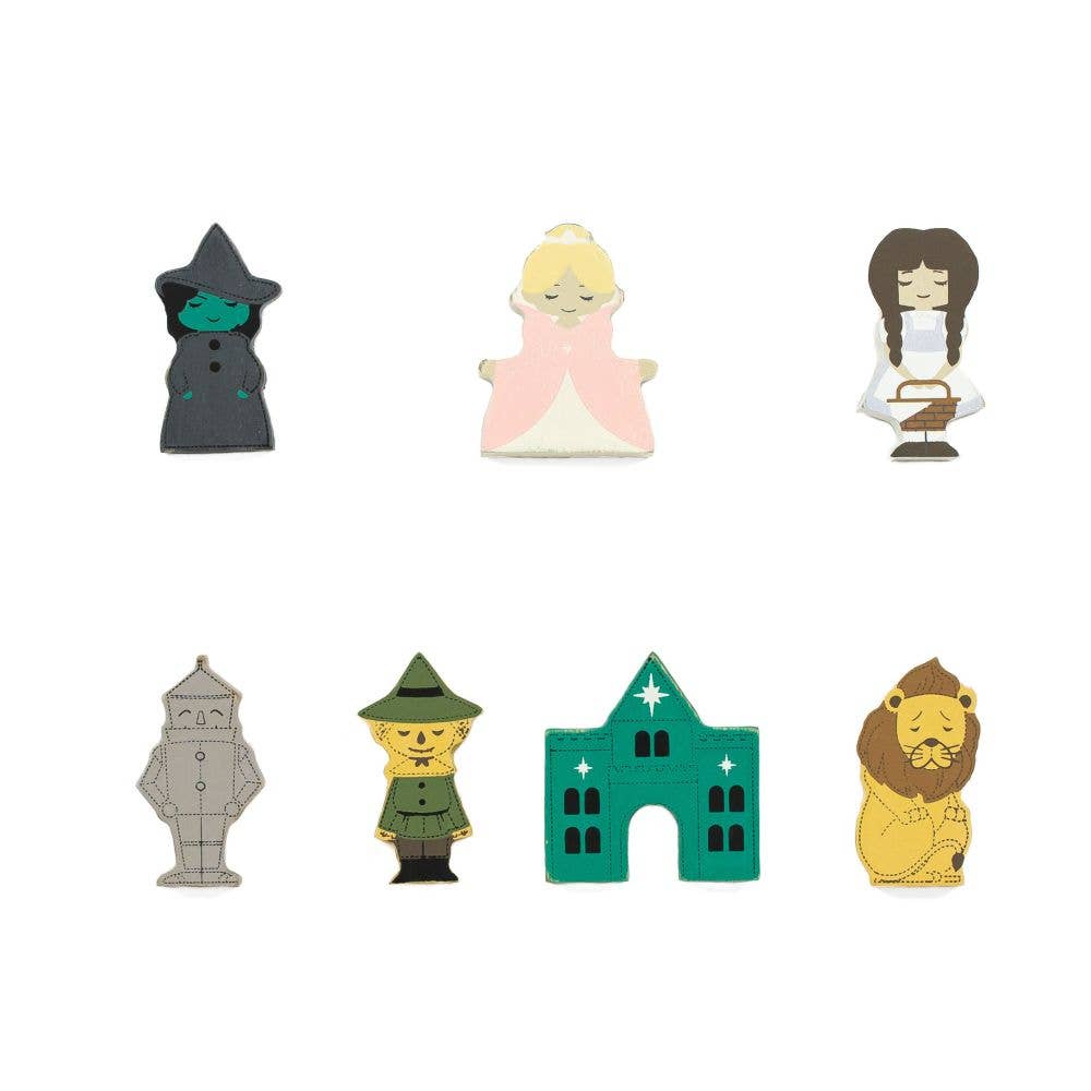 Off to See the Wizard Tiles 2x2 wood shapes set of 7