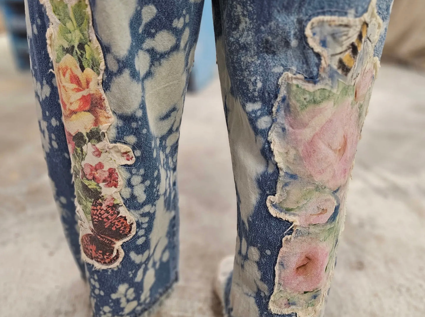 Vintage Butterfly Rose Overalls