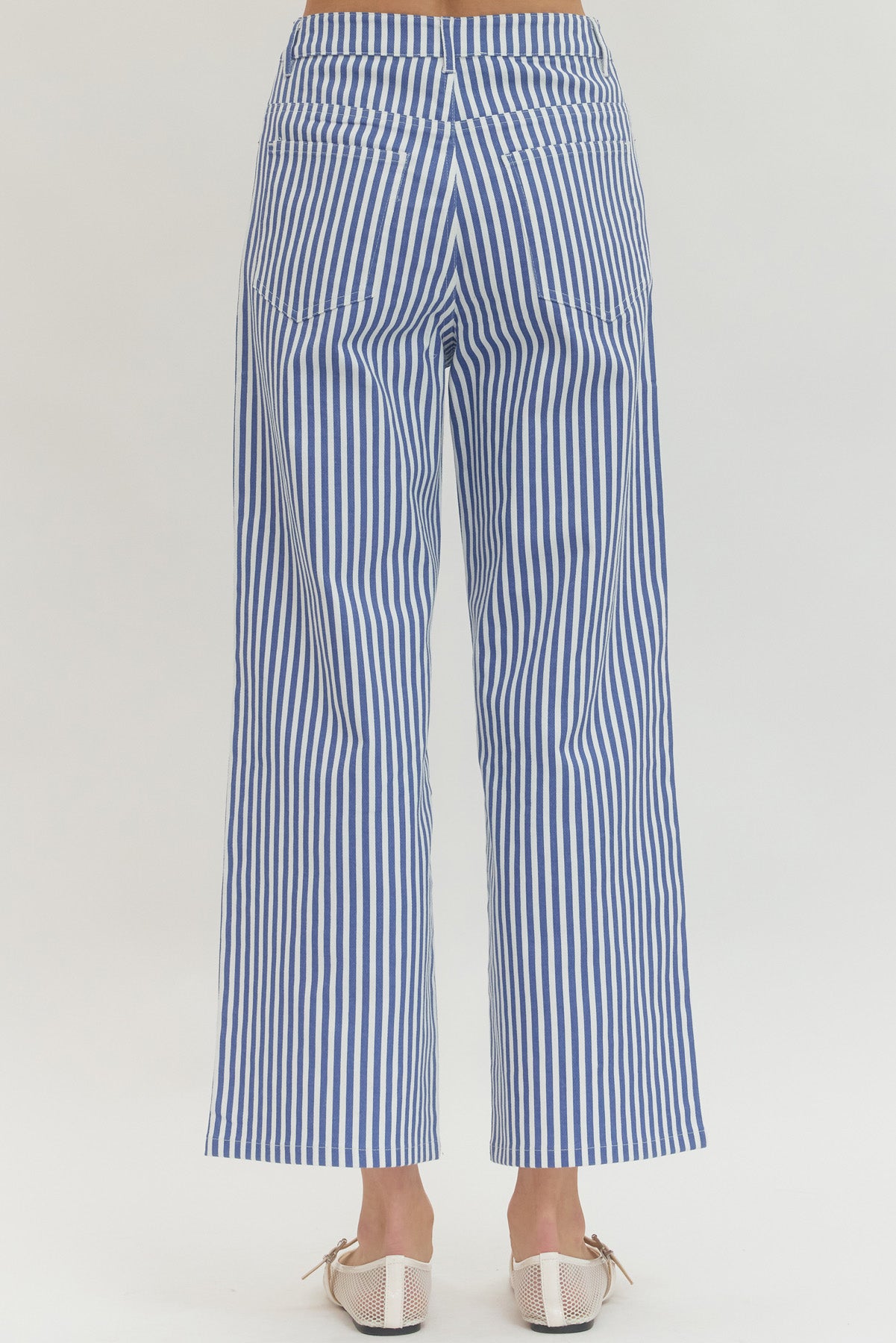 Entro Striped Wide Leg Pants
