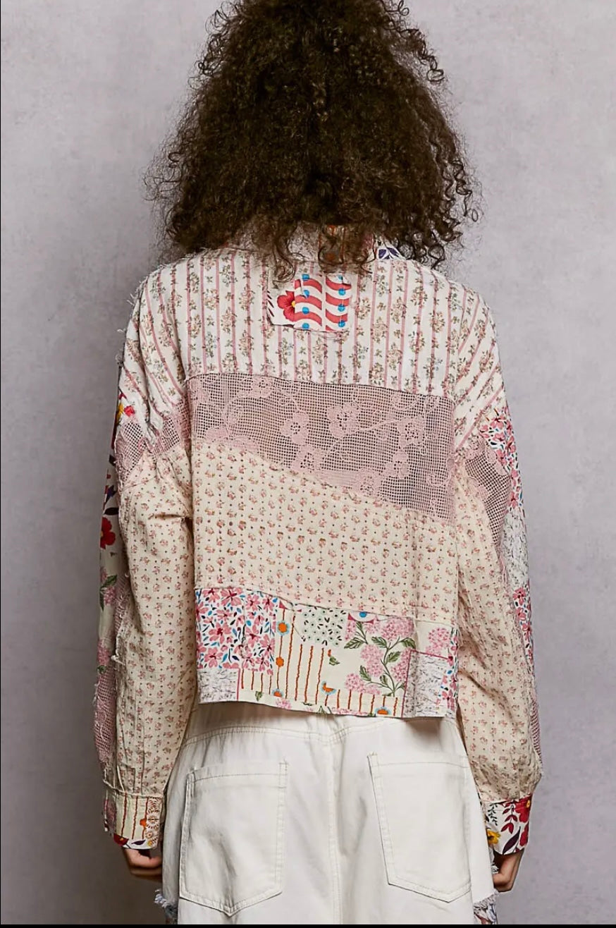 Natural/Pink Multi Top
