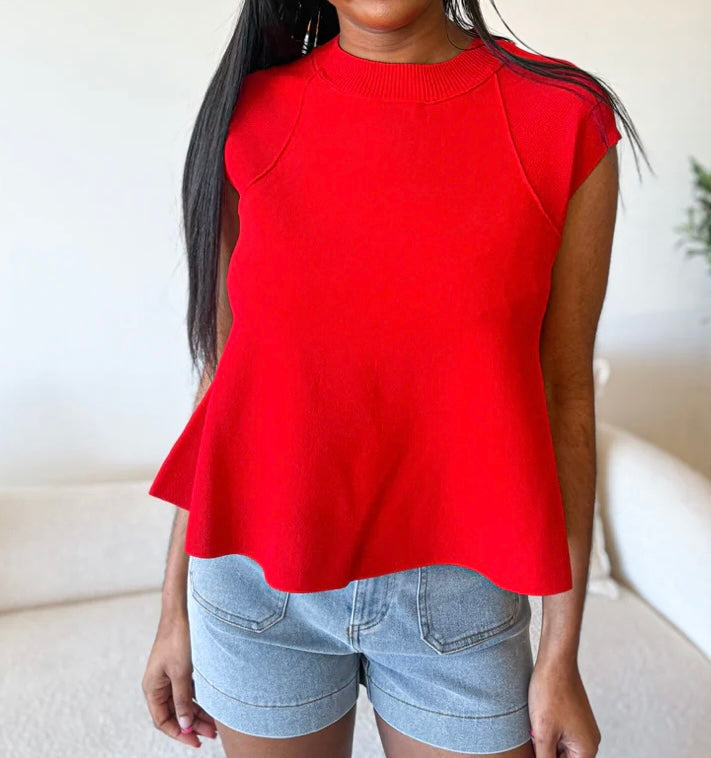 Soft Structure Cap Sleeve Top