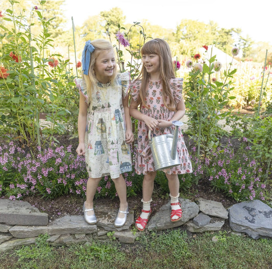 Girls Jennifer Dress-Whimsical Castle
