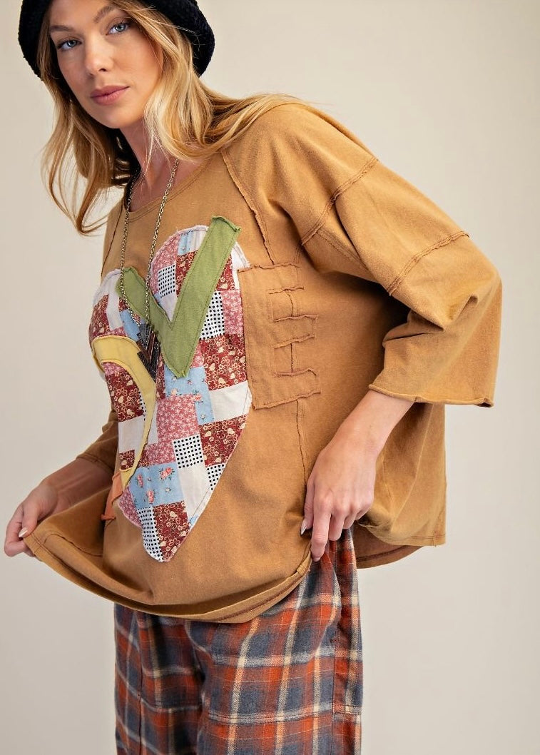 Camel Love Patch Tee