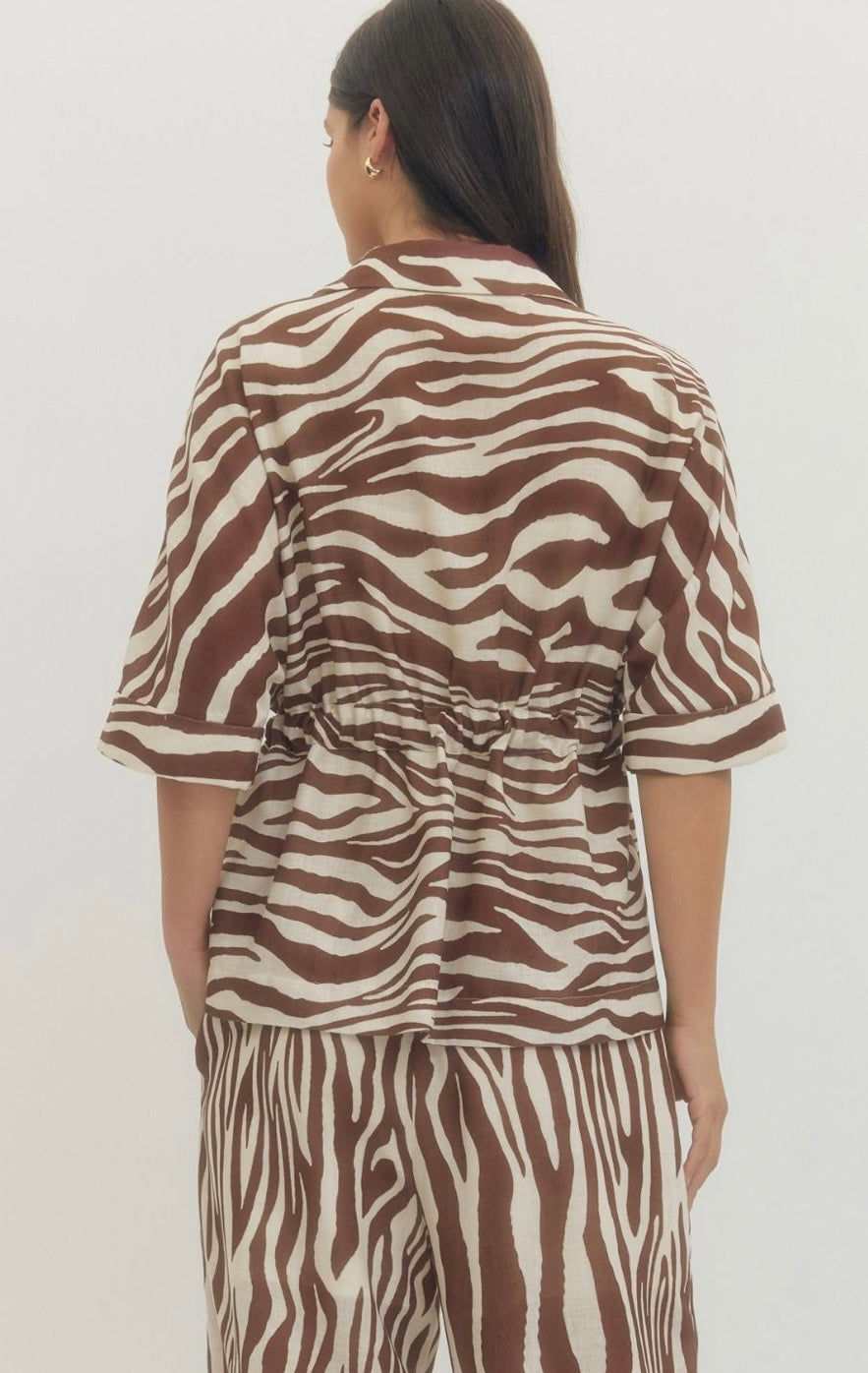 Zebra Print Blouse