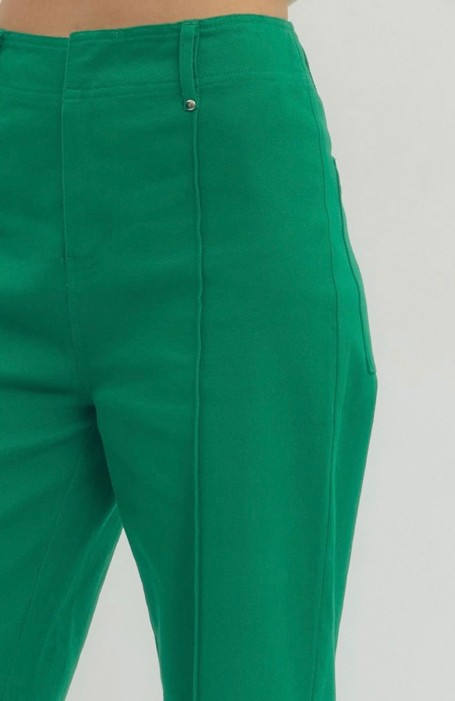 Wide Leg Pants with Front Seam Detail