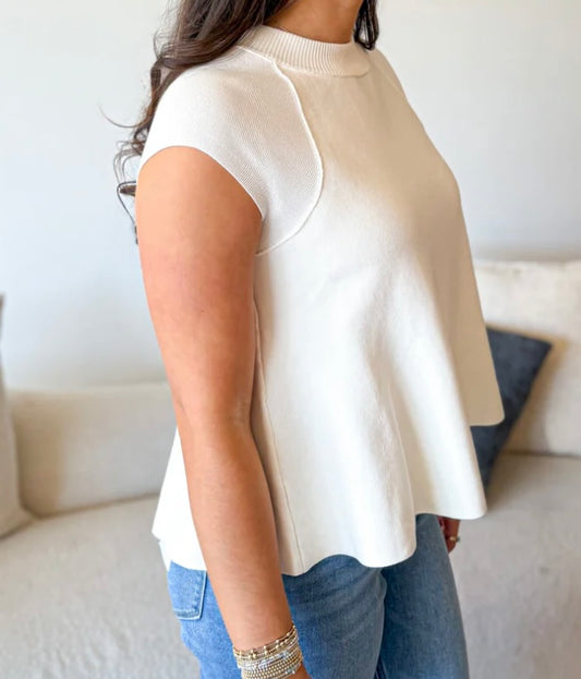 Soft Structure Cap Sleeve Top