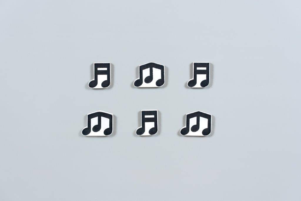Music Notes 2x2 wood s/6 tiles for LETTERBOARD SHAPE SETS