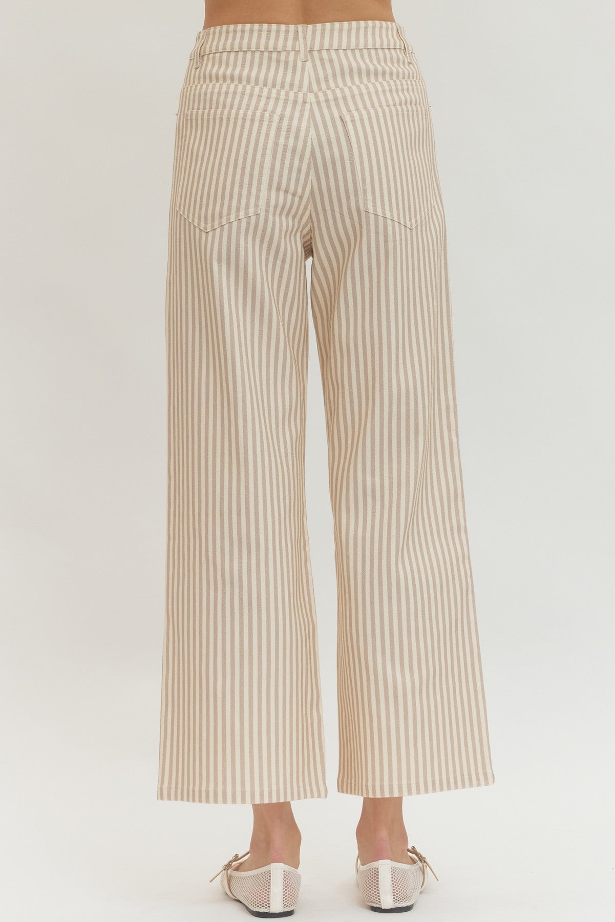 Entro Striped Wide Leg Pants