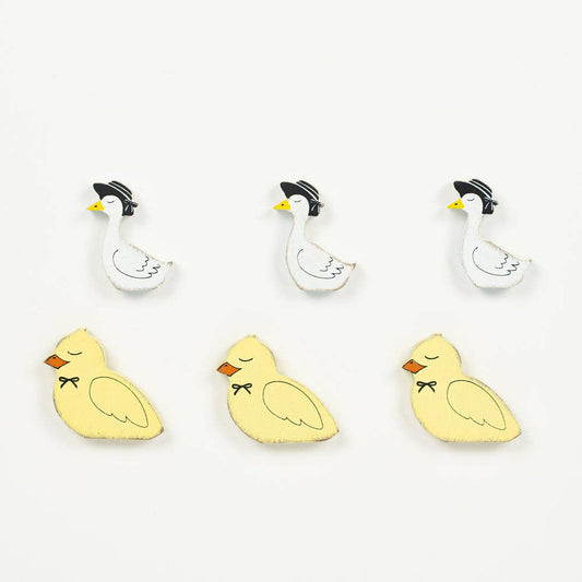 Ducks & Chicks 2x2 wd shps s/6 for our LETTERBOARDS
