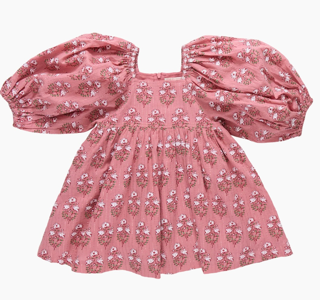 Mary Barrett Dress-Pink Stawflower
