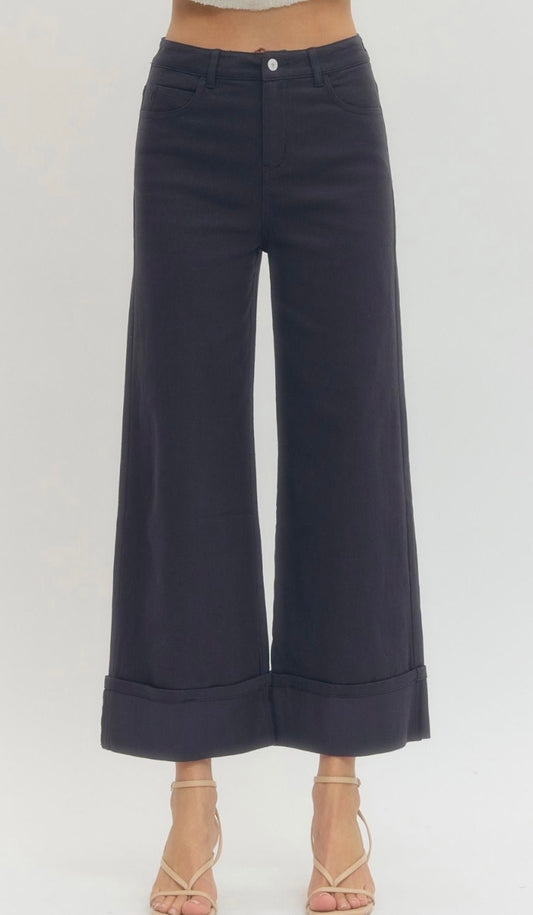 Hemmed Denim Pants
