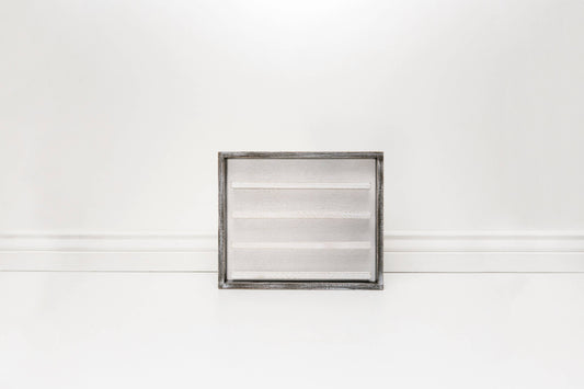 Letterboard 15x13x1.5 wood framed white sign