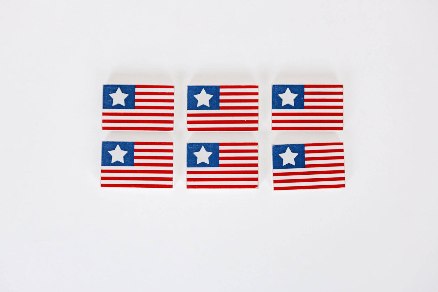Flag Tiles 3x2 wood shape s/6 for our LETTERBOARDS and Ledgies