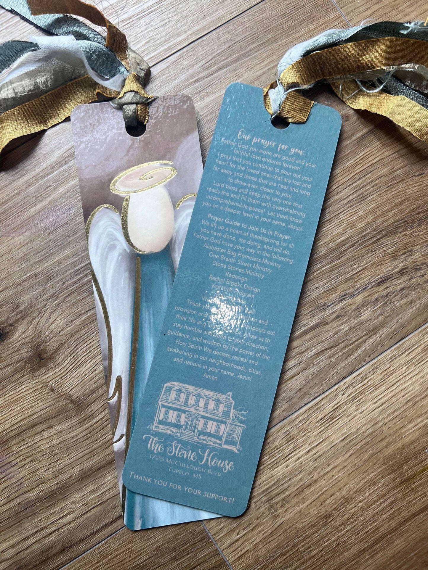 Teal Angel Tassel Bible Bookmark