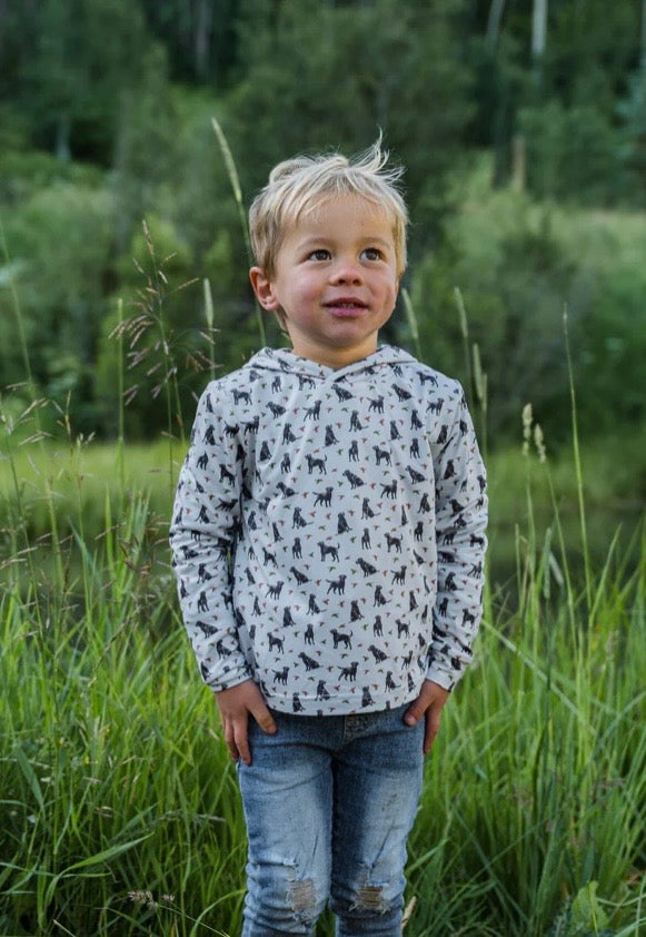 Burlebo Youth Performance Hoodie-Ducks & Dogs
