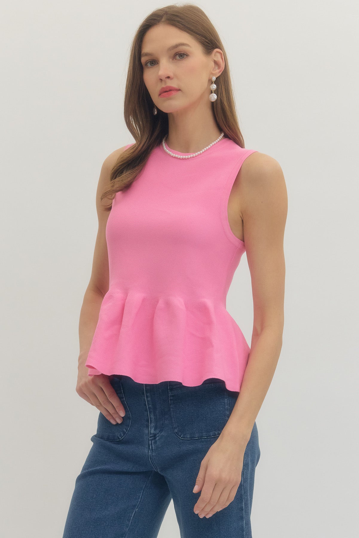 Entro Peplum Lightweight Top