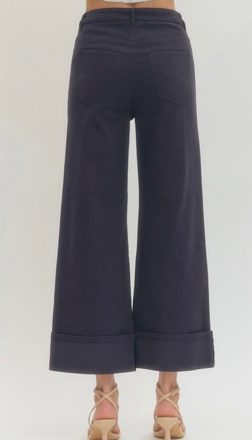 Hemmed Denim Pants