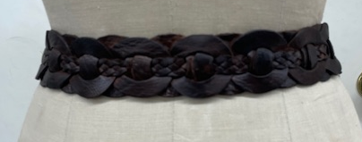 B145 Dark Brown small oval buckle