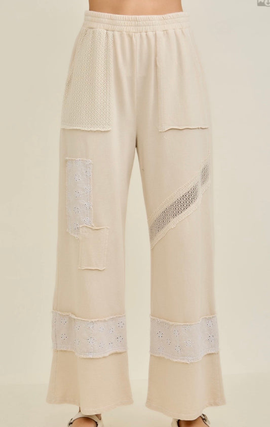 JHer Patchwork Pants-Natural