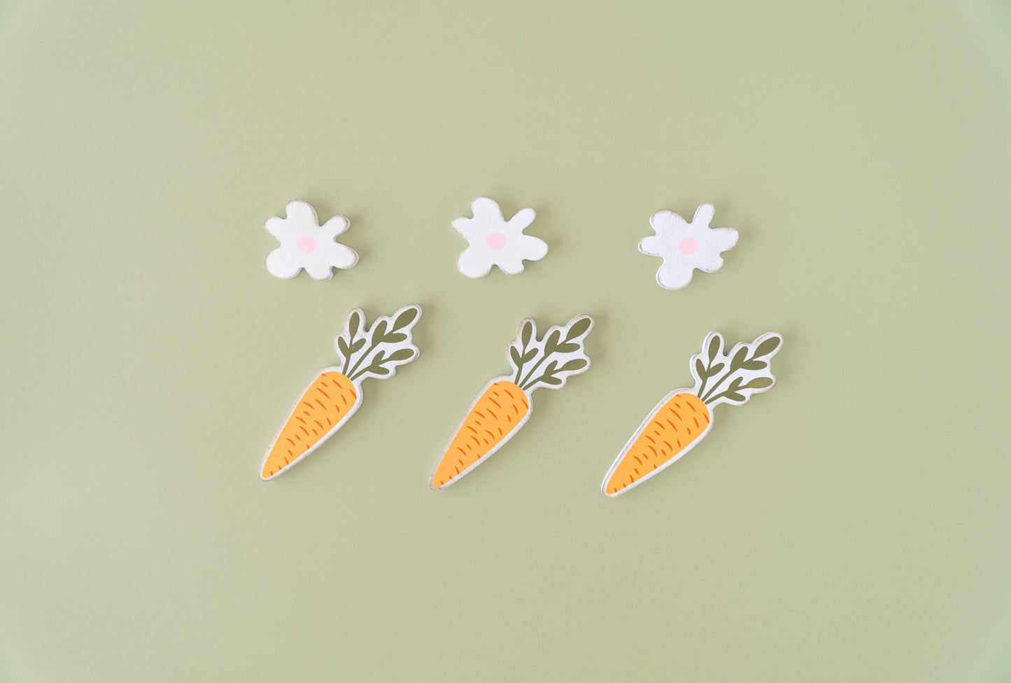 Carrots and Florals 5x2 wood tiles for our LETTERBOARD EASTER SPRING Decor
