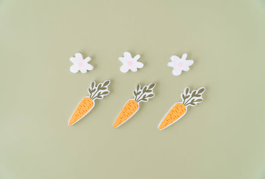Carrots and Florals 5x2 wood tiles for our LETTERBOARD EASTER SPRING Decor