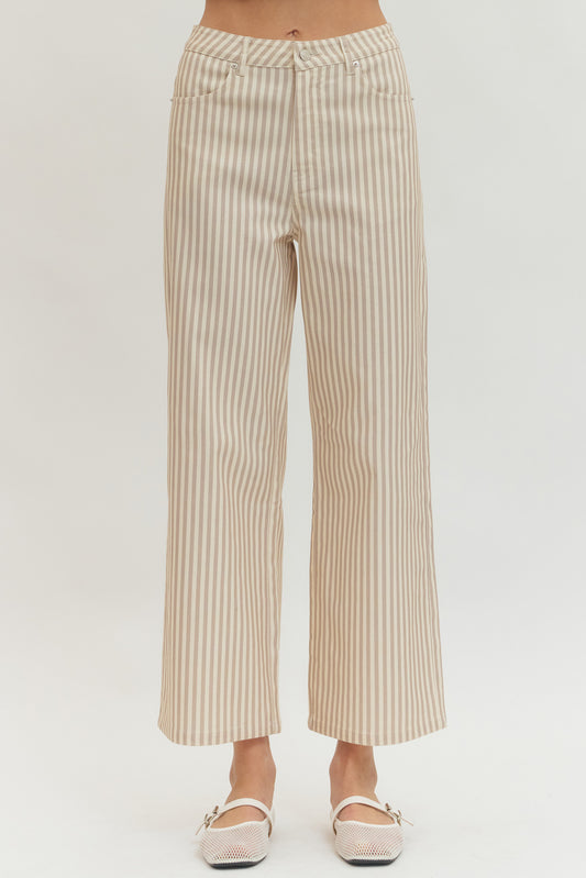 Entro Striped Wide Leg Pants