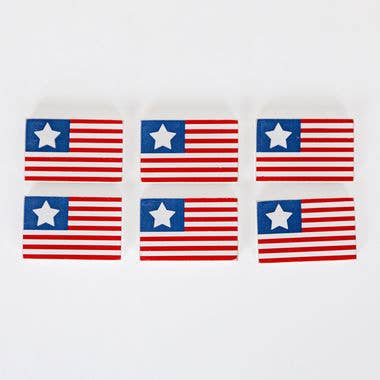 Flag Tiles 3x2 wood shape s/6 for our LETTERBOARDS and Ledgies