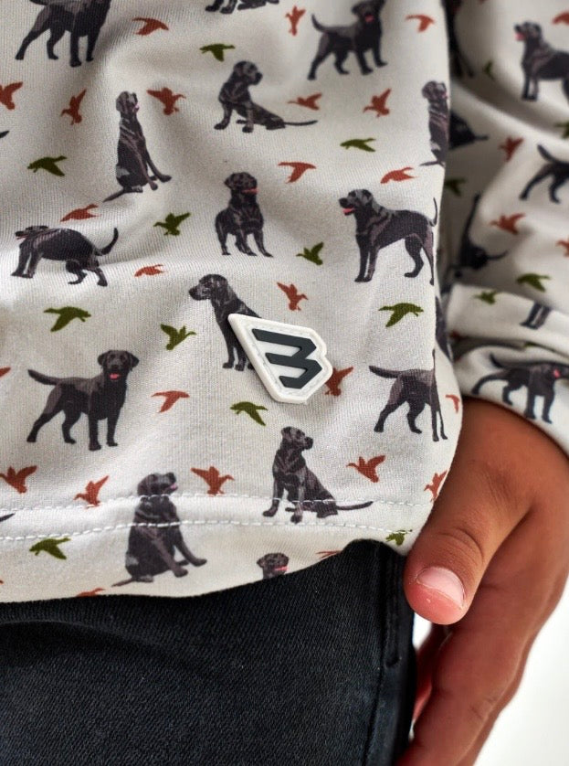 Burlebo Youth Performance Hoodie-Ducks & Dogs
