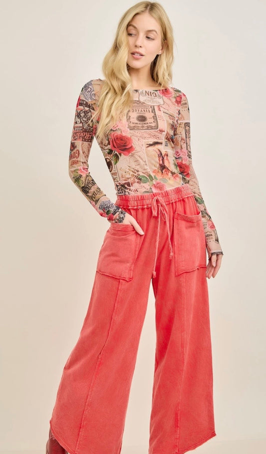 JHer Collage Mesh Top