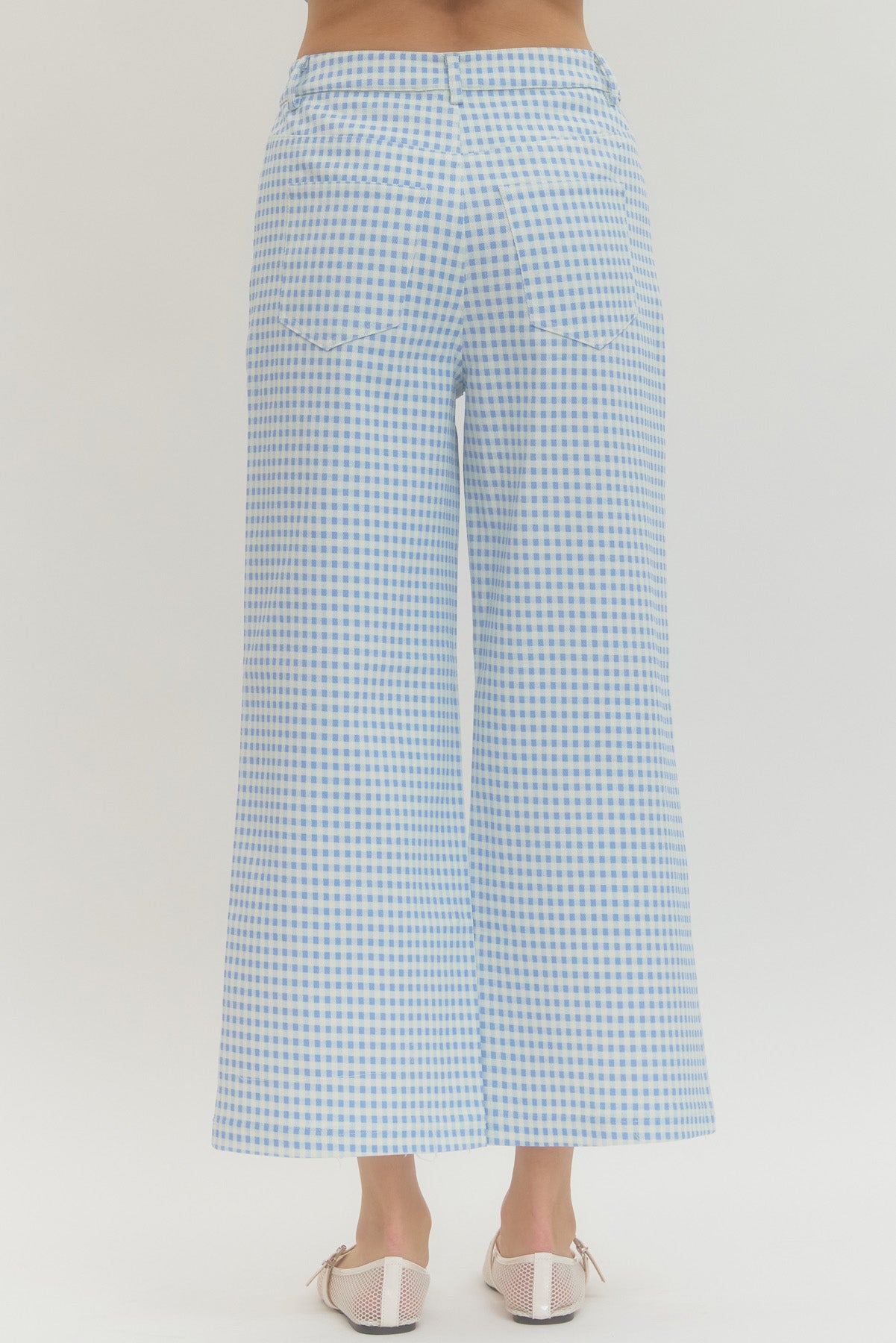 Gingham Straight Leg Pants