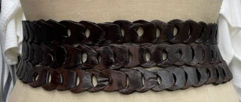 Bah04 Brown Leather braded