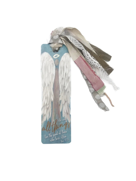 Romans 8:28 Angel Tassel Bible Bookmark