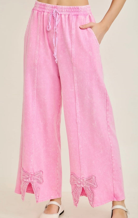 Bow Trimmed Pants