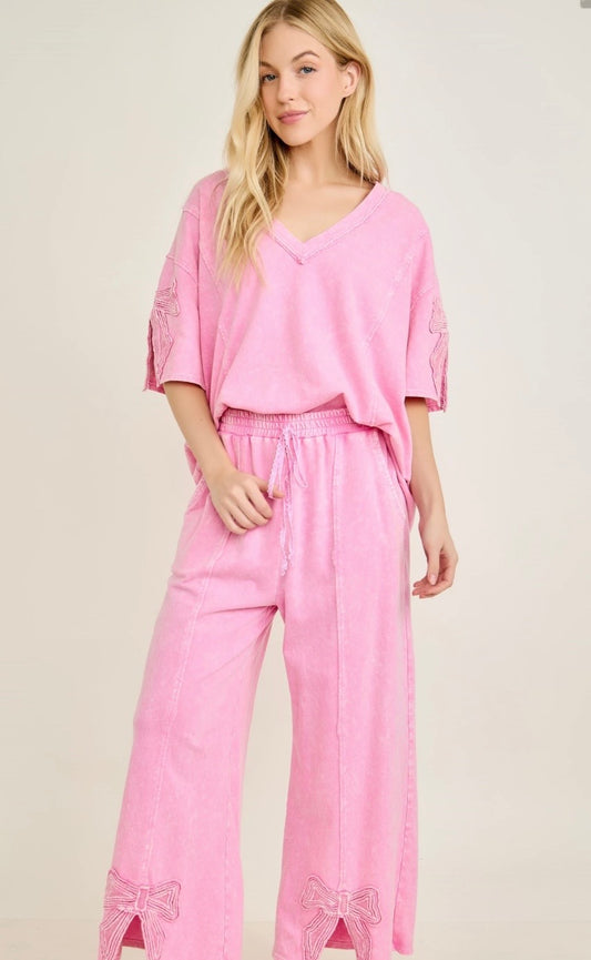 Bow Trimmed Pants