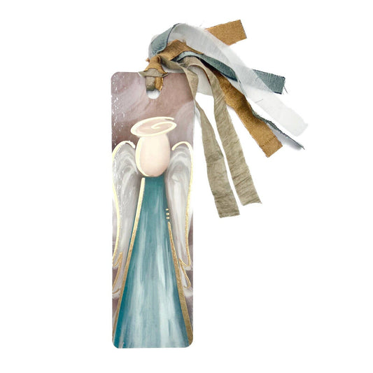 Teal Angel Tassel Bible Bookmark