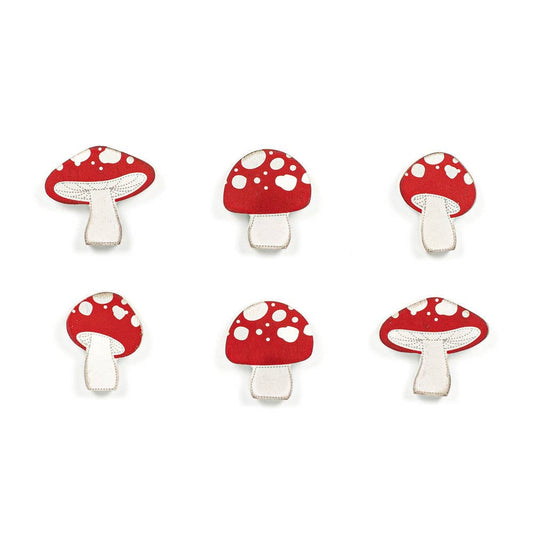 Mushrooms 2x1 wd shapes set/6 for our LETTERBOARDS