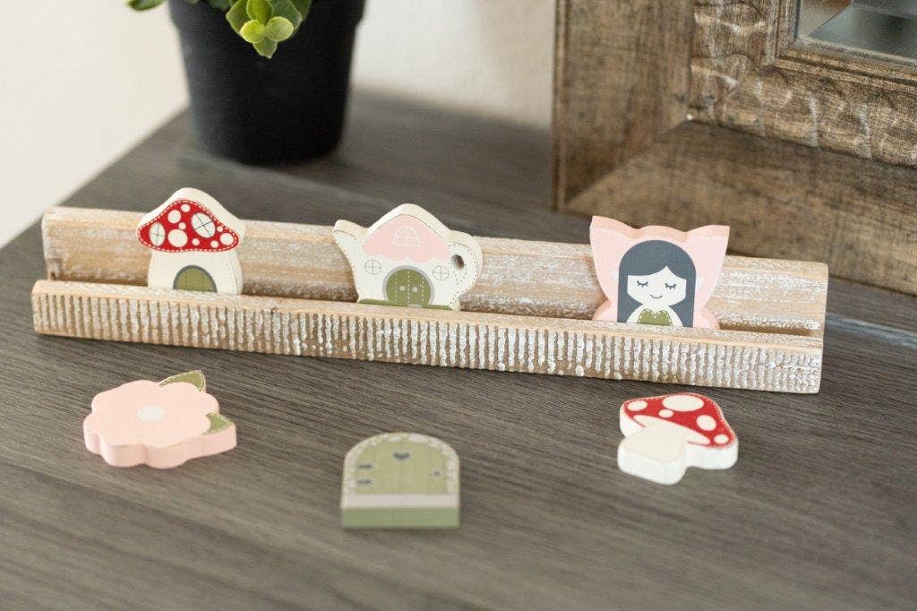 Fairy Garden 2x2 wood shps s/6 PIXIE SPRING for LETTERBOARD