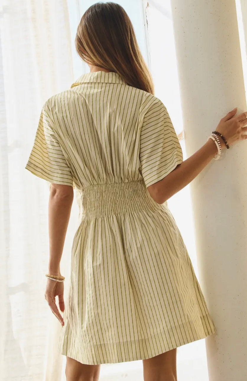 Striped Short-Sleeve Dress