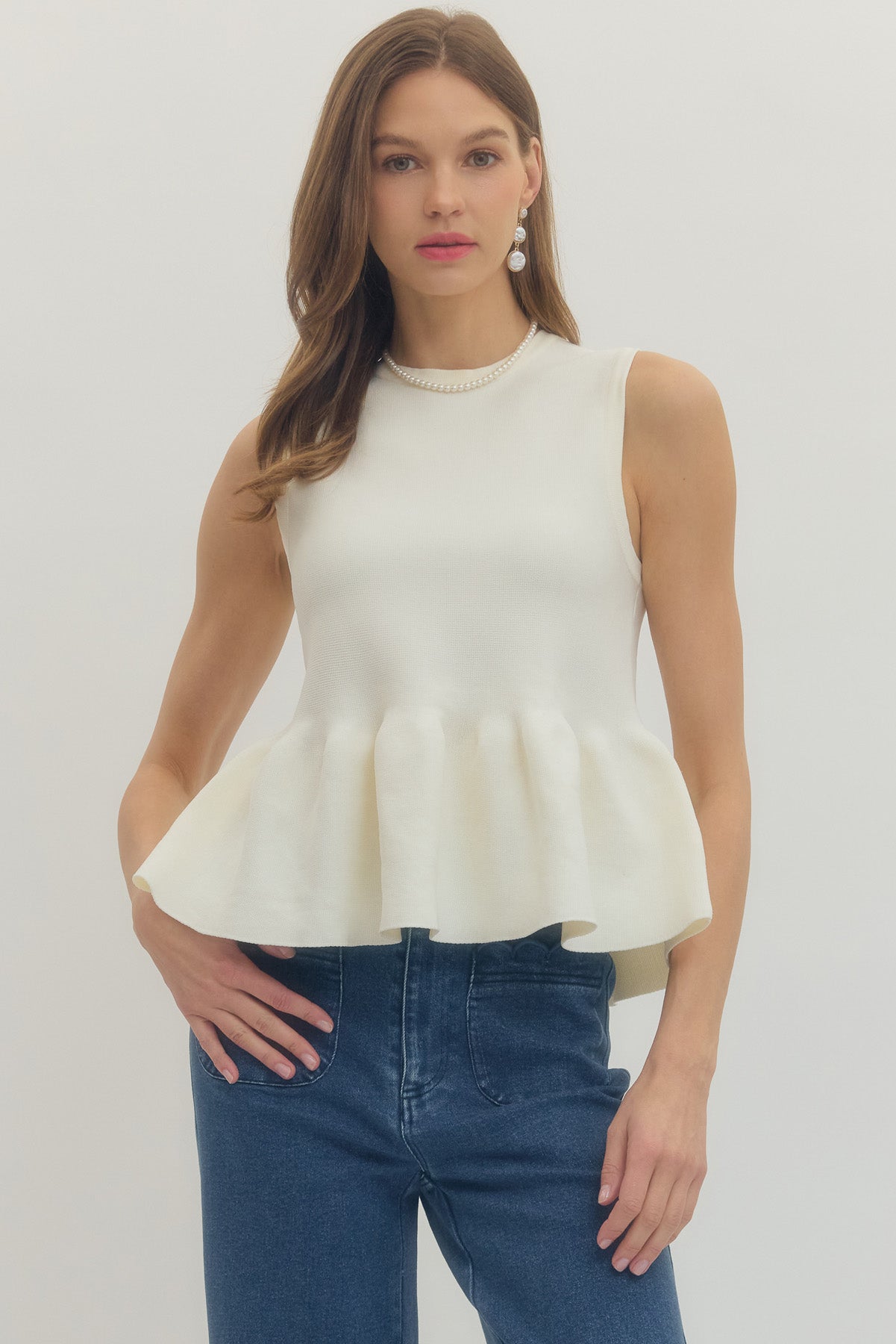 Entro Peplum Lightweight Top