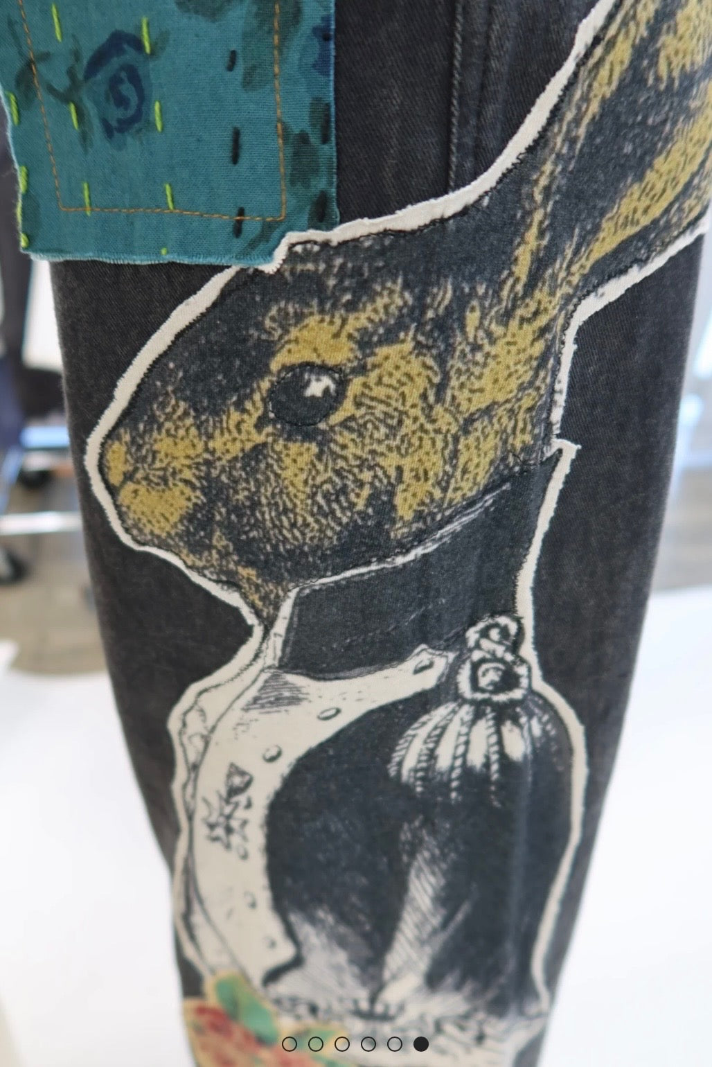Black Boho Rabbit Pants