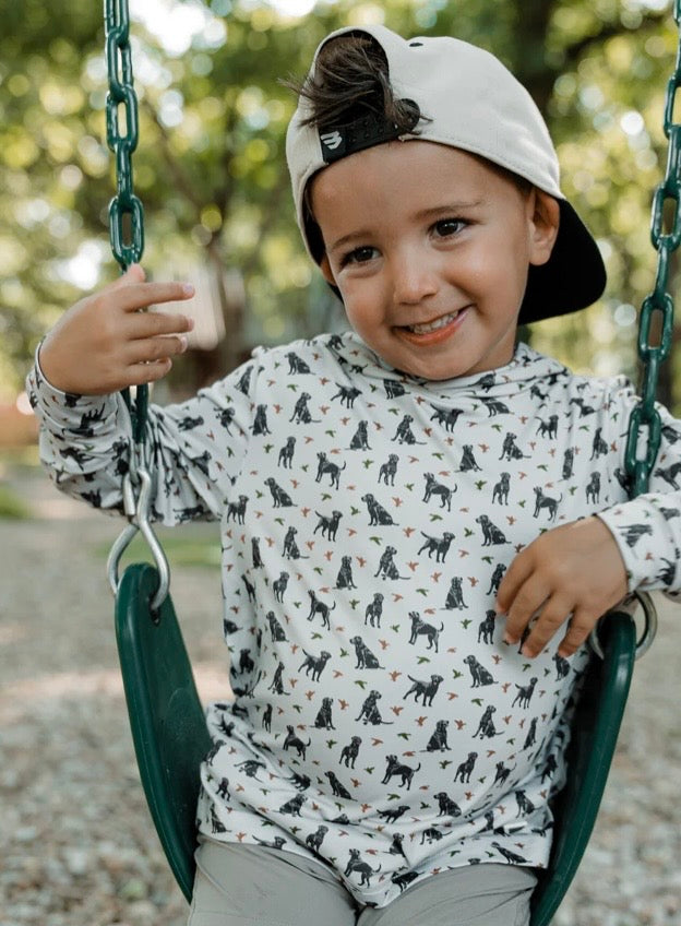 Burlebo Youth Performance Hoodie-Ducks & Dogs