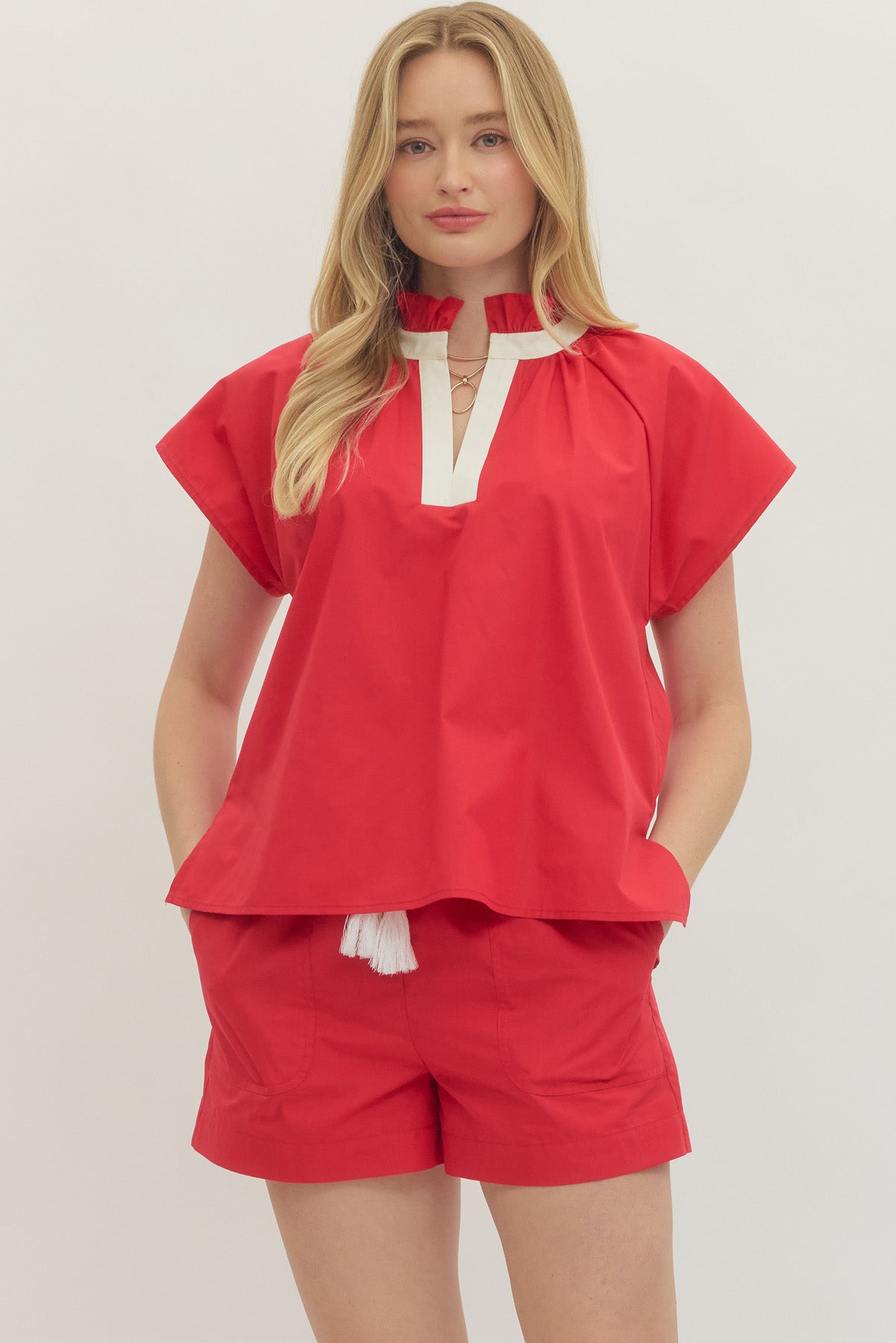Entro Shorts with Tie Detail
