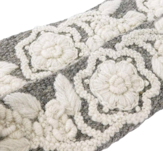 Two Tone Gray/Cream Jenny Krauss wool belt