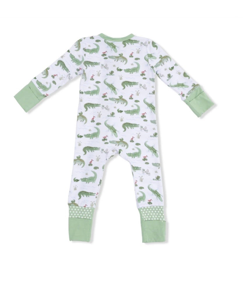 Angel Dear Crayon Alligators Convertible Romper