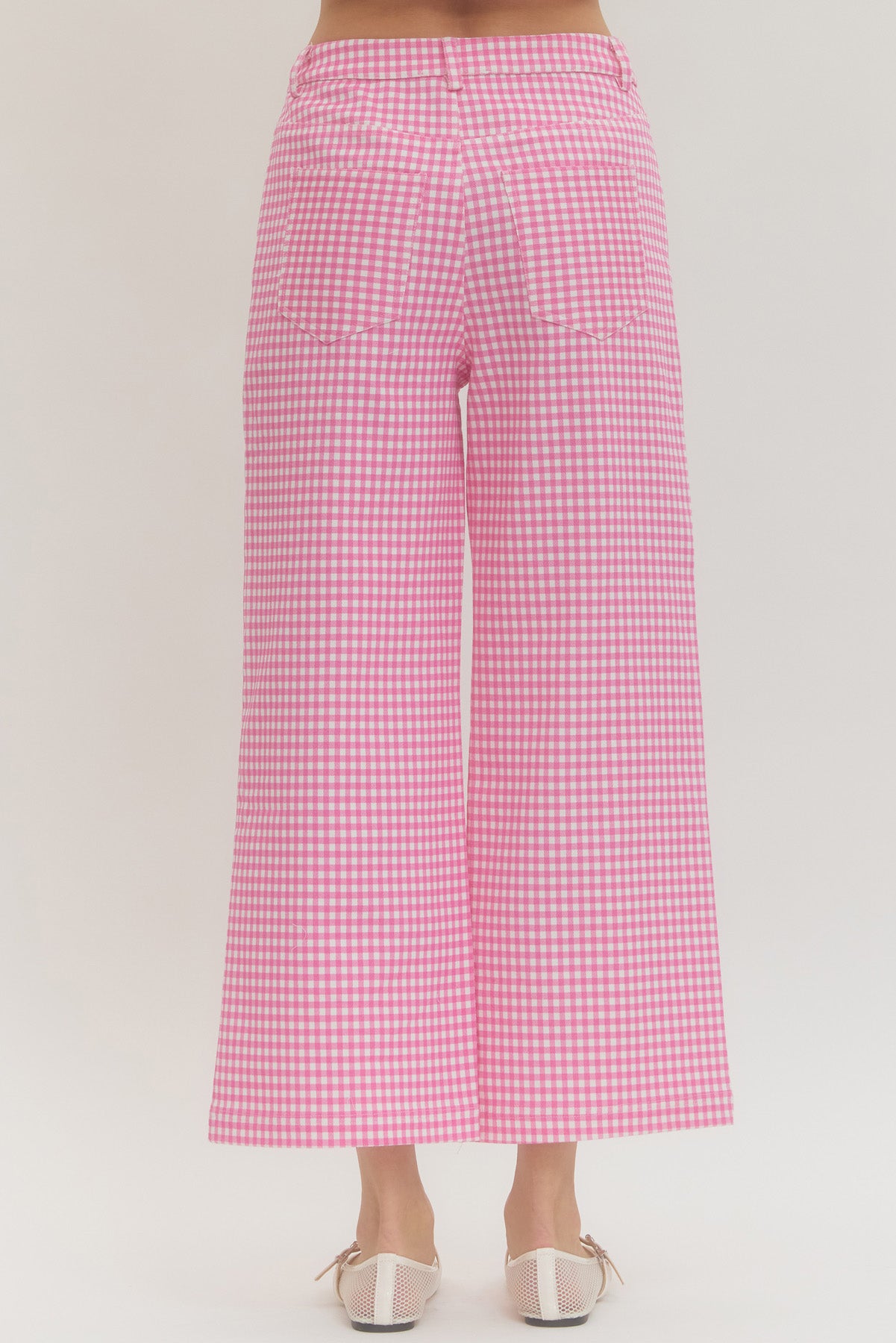 Gingham Straight Leg Pants