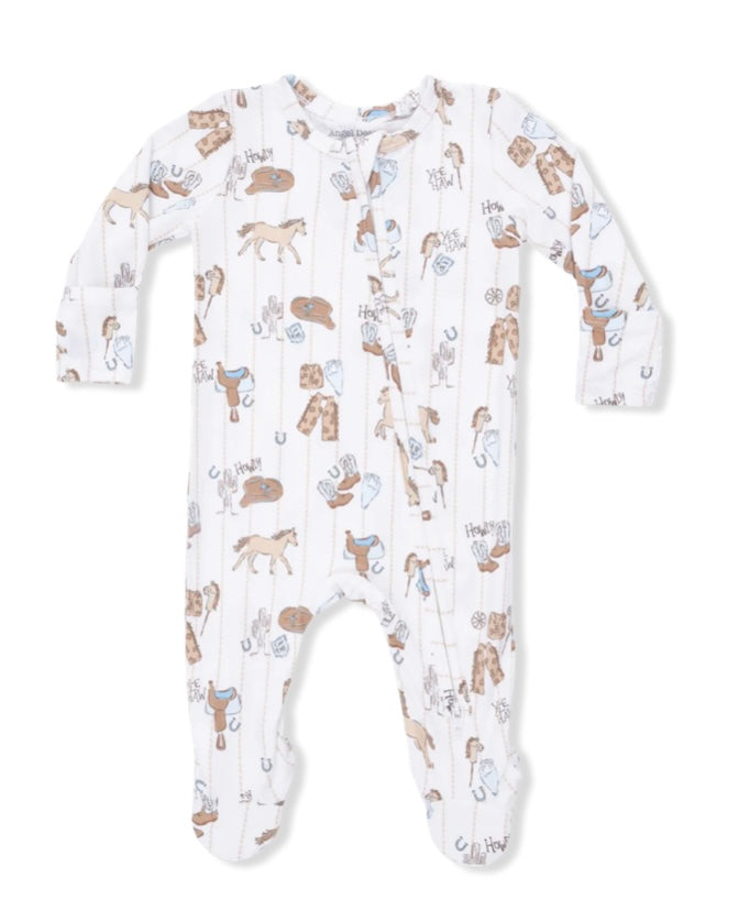 Cowboy Nursery 2 Way Zipper Footie