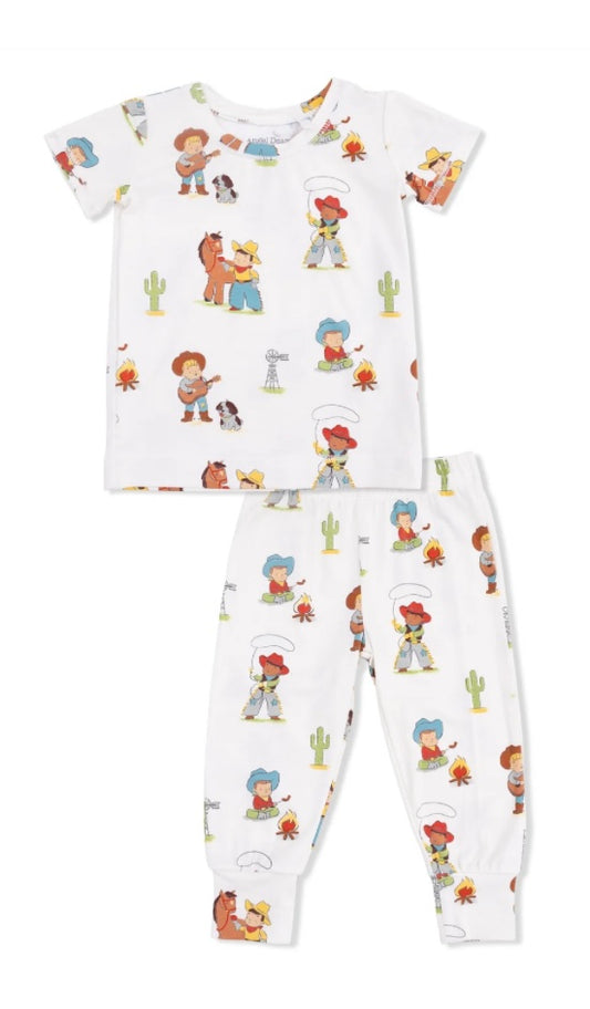 Vintage Cowboys Short Sleeve Loungewear Set
